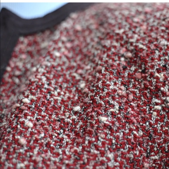 St John Collection Claret Red Tweed Boucle Jacket - Picture 5 of 8